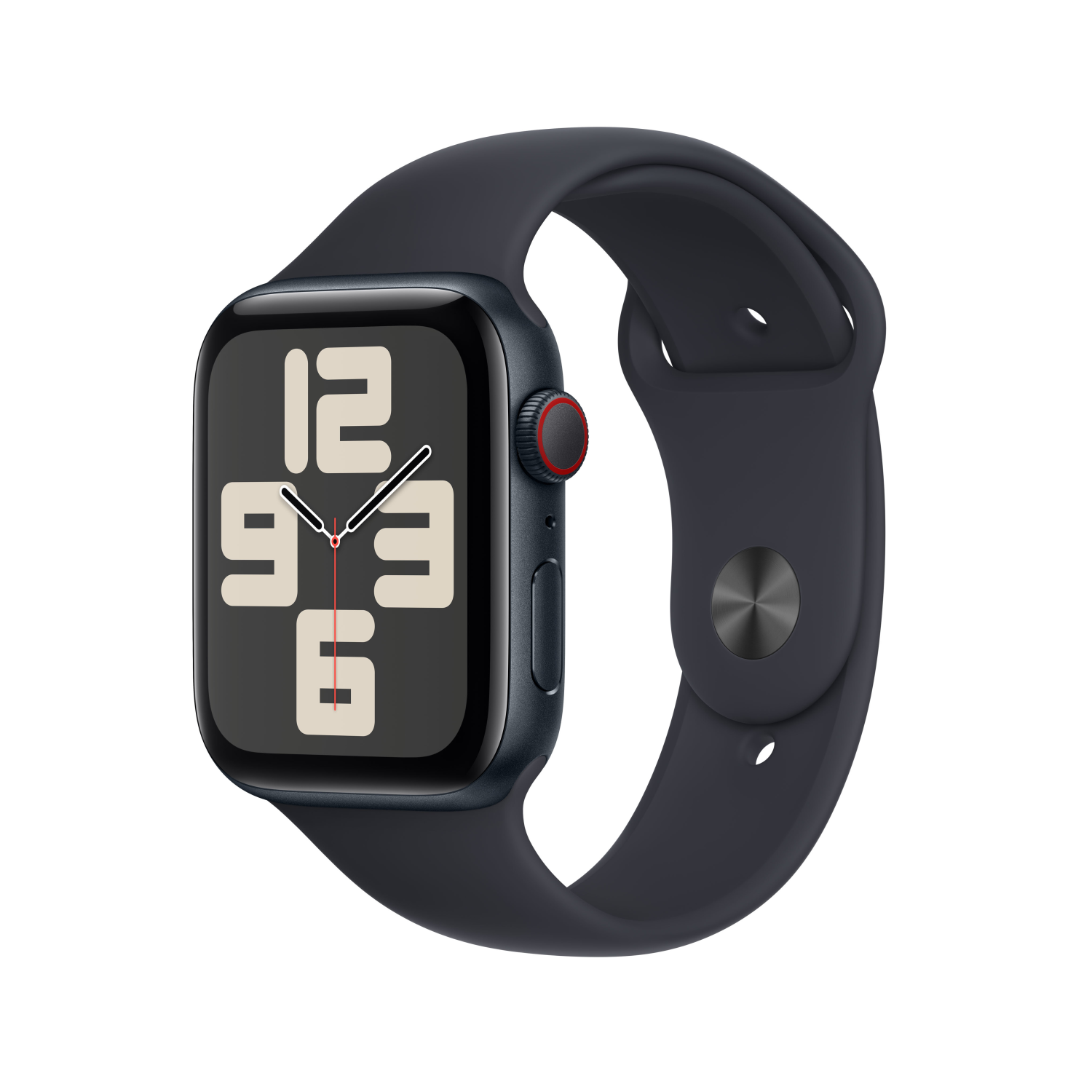 Apple Watch SE 2022 GPS + Cellular 44mm Mitternacht mit Sportarmband M/L Mitternacht, mrh83qf/a