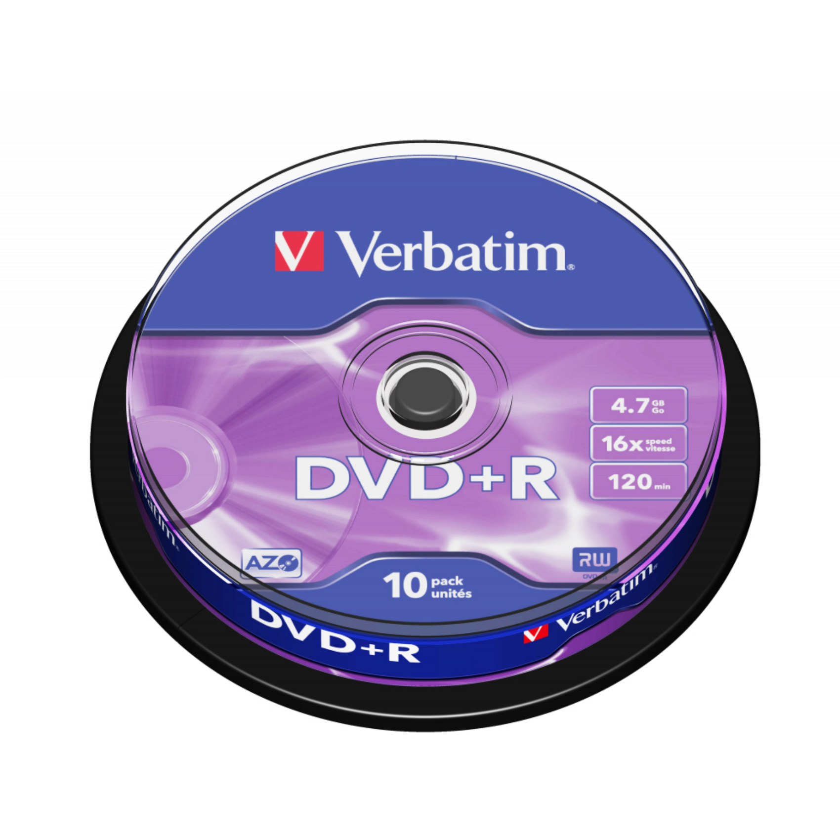 Verbatim DVD+R Matt Silver, 43498, DVD+R, 120 mm, Spindel, 10 Stück(e), 4,7 GB