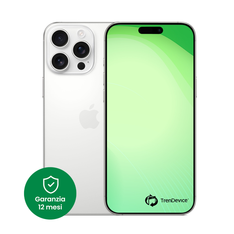 iPhone 16 Pro Max 256 GB Titanio bianco Sim Card (include slot sim) A Ricondizionato