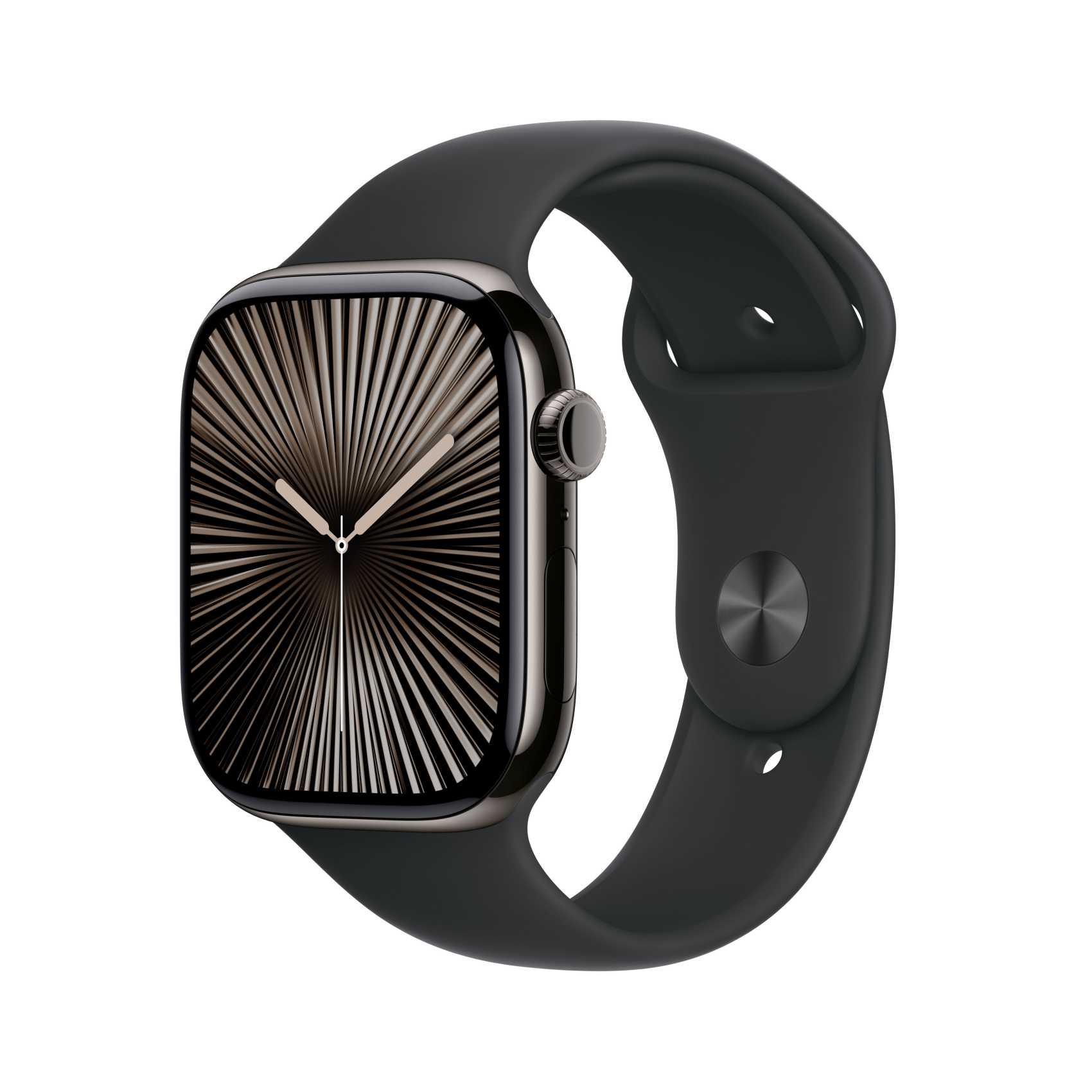 Apple Watch Series 10 GPS + Cellular 46mm Titan Schiefer mit Sportarmband M/L schwarz, mwye3qf/a