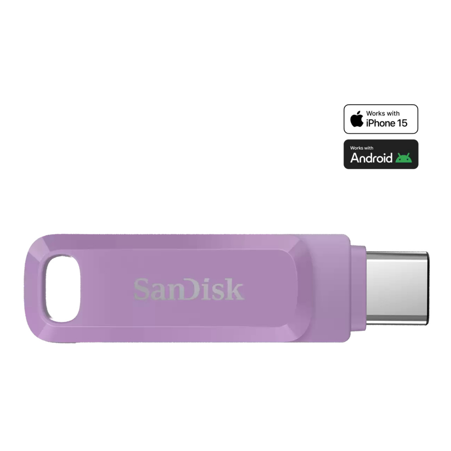 SanDisk Ultra Dual Drive Go, sdddc3-1t00-g46l, 1 TB, USB Typ-C, 3.2 Gen 1 3.1 Gen 1, Drehring, Lavendel