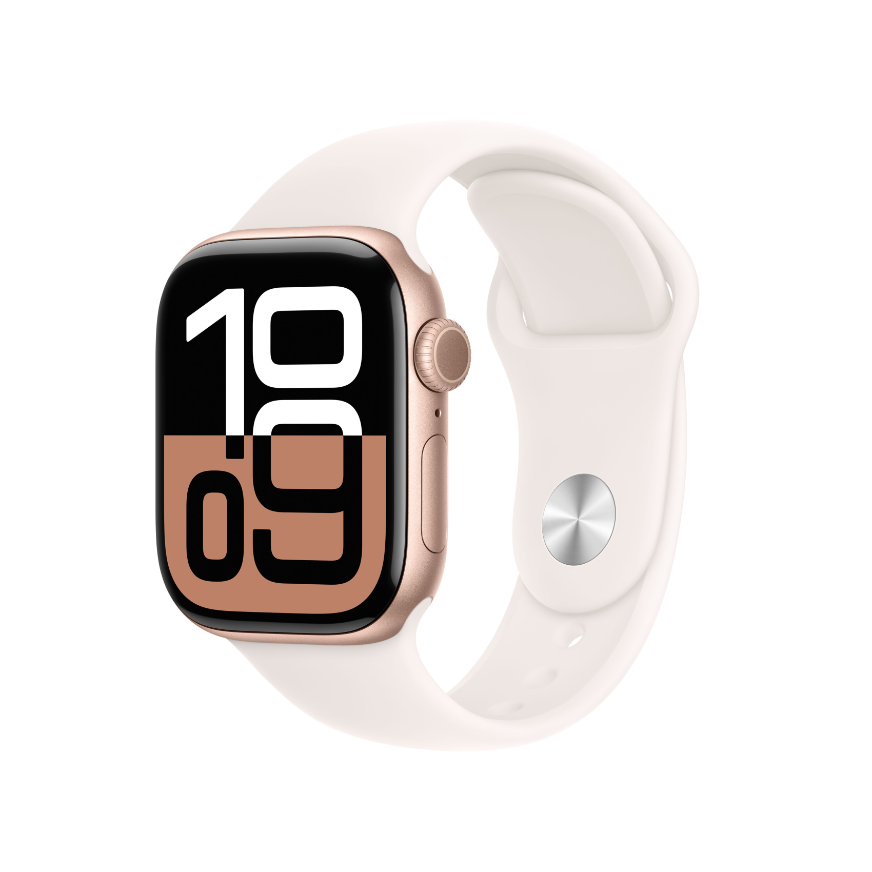 Apple Watch Series 10 GPS + Cellular 42mm Aluminium rosegold mit Sportarmband M/L blassrosa, mwxa3qf/a