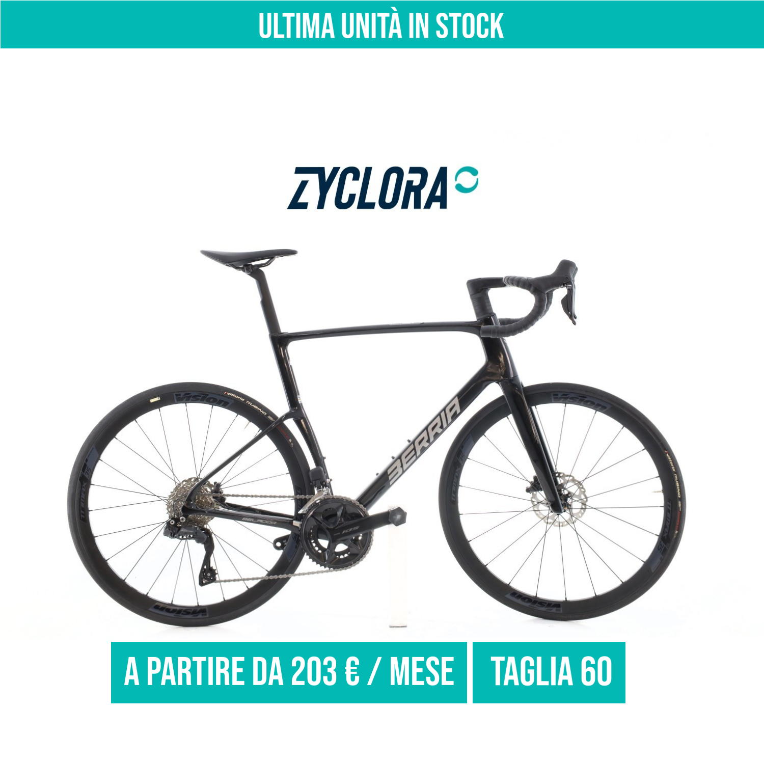 Berria Belador Pro Di2 12V taglia 60 Semi-nuova