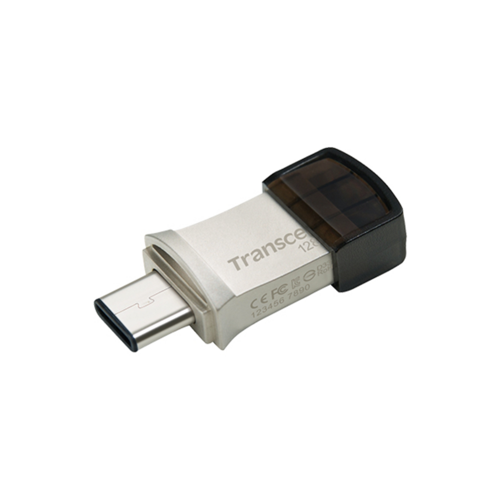 Transcend JetFlash 890, ts128gjf890s, 128 GB, USB Type-A / USB Type-C, 3.2 Gen 1 3.1 Gen 1, Kappe, 3 g, Schwarz,