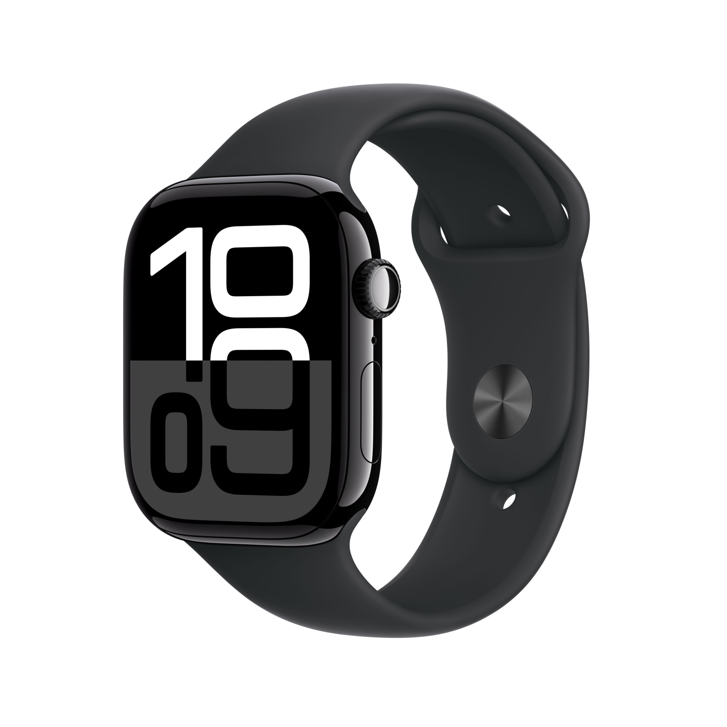 Apple Watch Series 10 GPS + Cellular 46mm Aluminium diamantschwarz mit Sportarmband M/L schwarz, mwy43qf/a