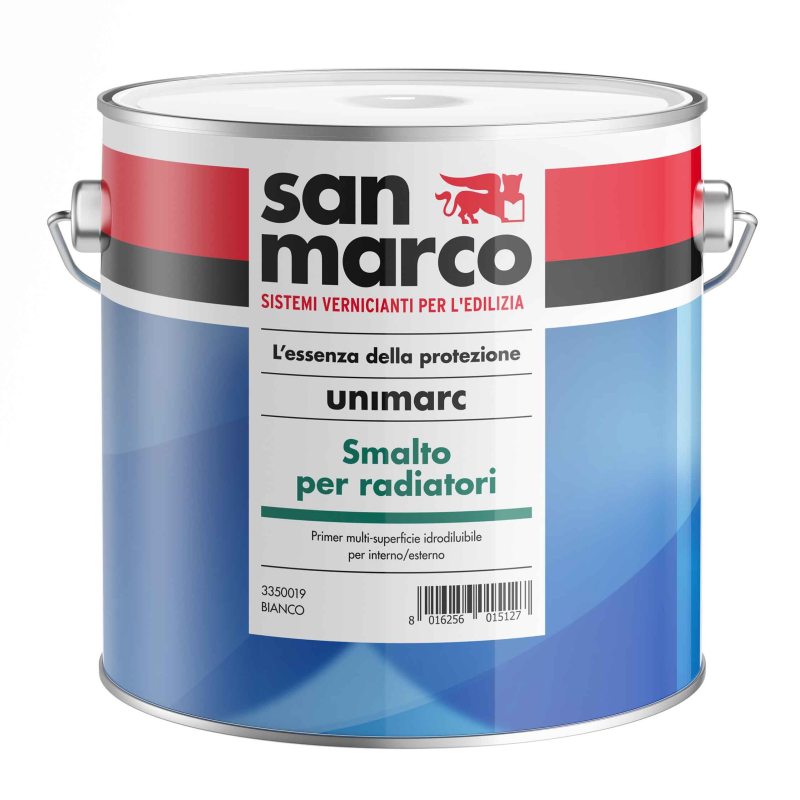 Image of UNIMARC SMALTO PER RADIATORI Smalto per termosifoni bianco, ad effetto satinato; facile da applicare, copertura omogenea | San Marco055