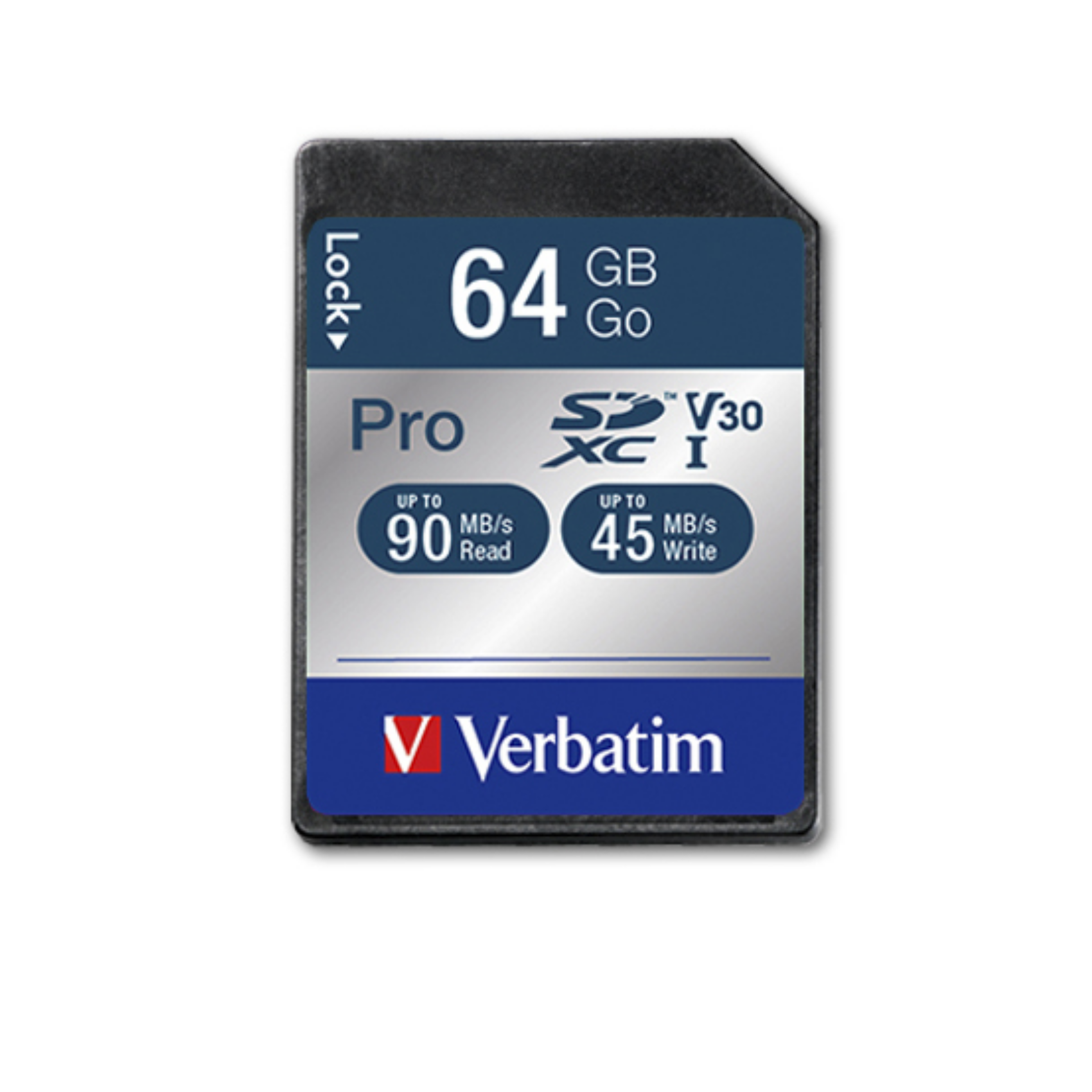 Verbatim Pro, 47022, 64 GB, Klasse 10, UHS, 90 MB/s, 45 MB/s