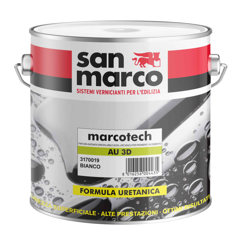 Image of MARCOTECH AU 3D Smalto per pavimento in cemento, a base acqua: alta resistenza meccanica, effetto satinato, per l'uso in garage domestici. | San Marco055