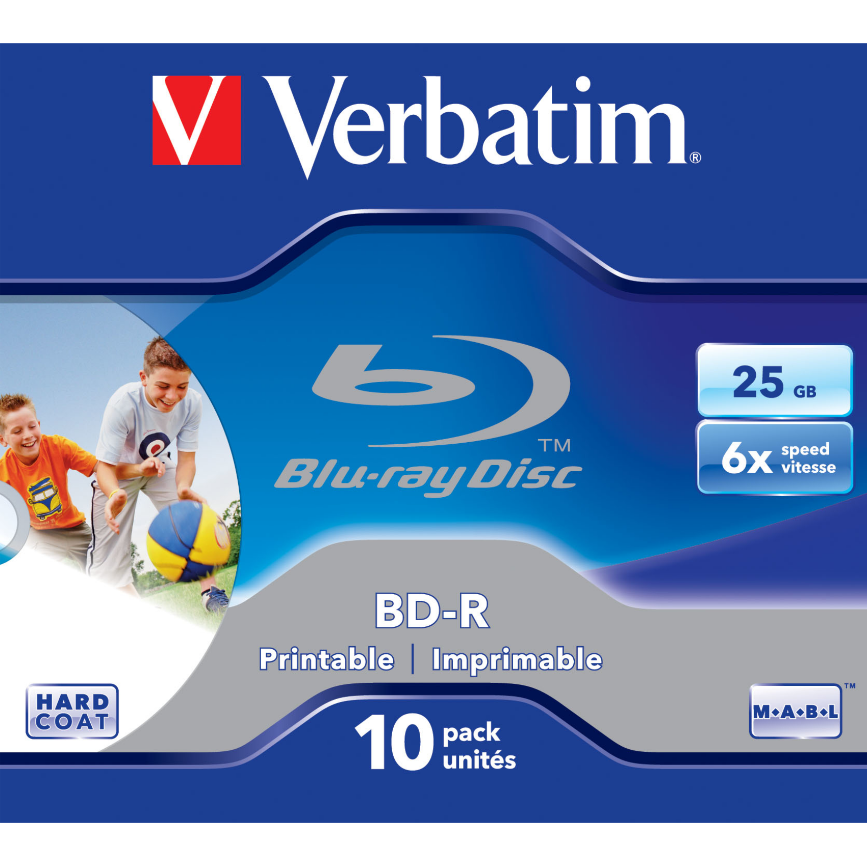 Verbatim BD-R SL 25GB 6x Printable 10 Pack Jewel Case, 43713, 25 GB, BD-R, Jewelcase, 10 Stück(e)