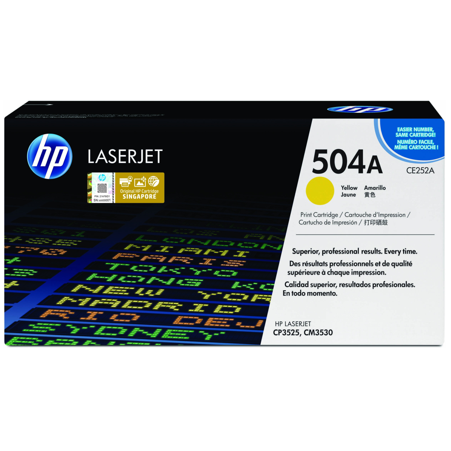 HP Toner 504A gelb, ce252a