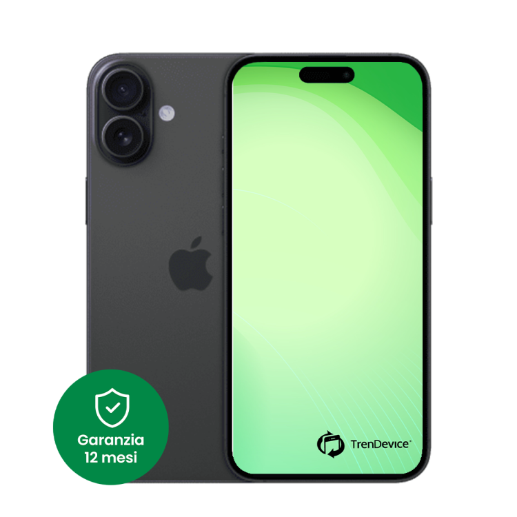 iPhone 16 128 GB Nero Sim Card (include slot sim) A+ Ricondizionato