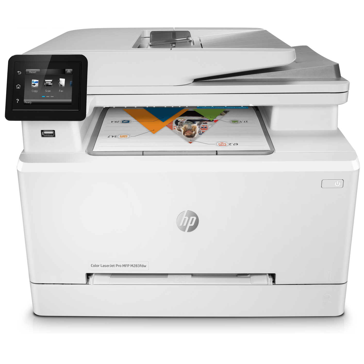 HP Color LaserJet Pro MFP M283fdw, 7kw75a#b19, Farbe, Drucker für Drucken, Kopieren, Drucken übe