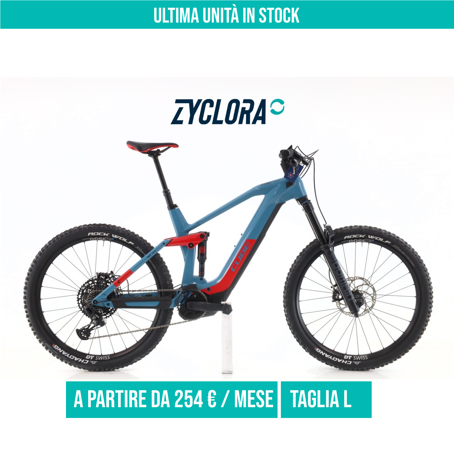 Cube Stereo Hybrid Race Carbonio taglia L Semi-nuova