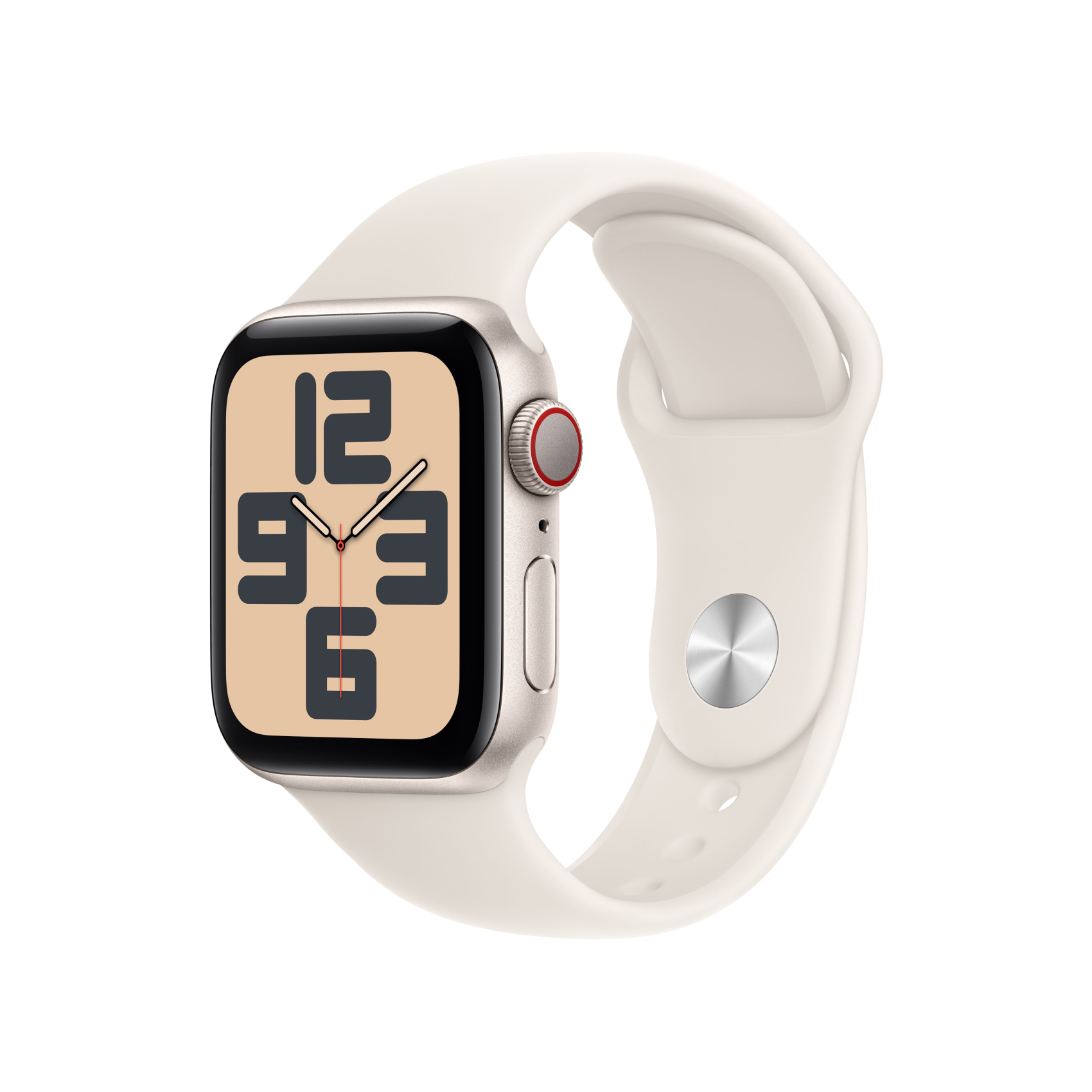 Apple Watch SE 2022 GPS + Cellular 40mm Polarstern mit Sportarmband M/L Polarstern, mxgk3qf/a