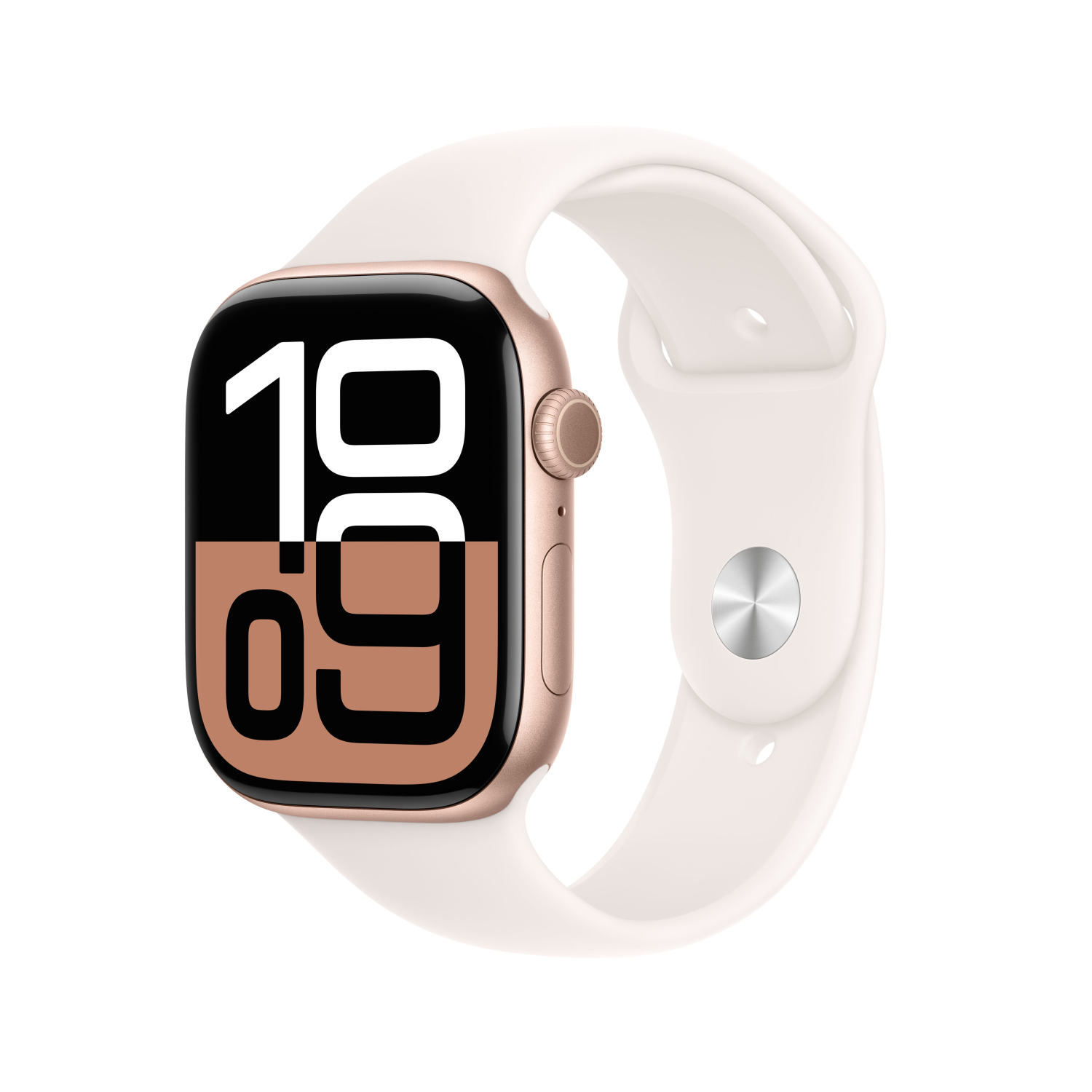 Apple Watch Series 10 GPS + Cellular 46mm Aluminium rosegold mit Sportarmband S/M blassrosa, mwy63qf/a