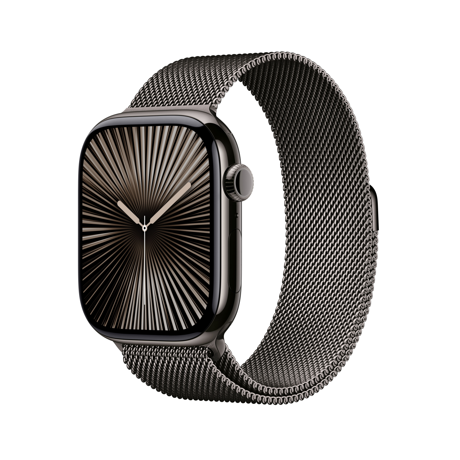 Apple Watch Series 10 GPS + Cellular 46mm Titan Schiefer mit Milanaise-Armband M/L Schiefer, mwyw3qf/a