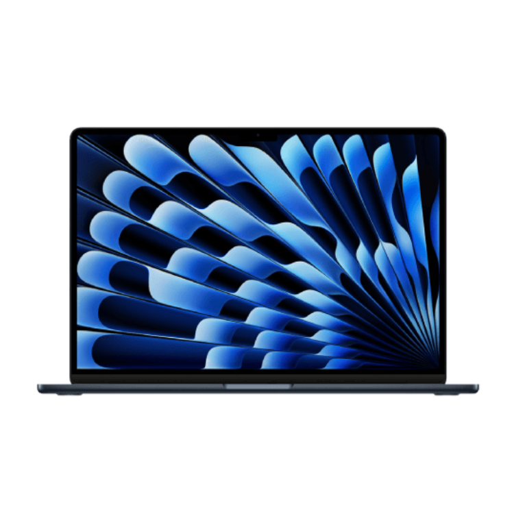 MacBook Air 15 M3 2024 256 GB Mezzanotte A 8 GB CPU 8-core - GPU 10 Core Ricondizionato